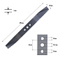 Нож для газонокосилки MBS 403 (длина/ширина 390/38мм  посадка 10,3х10 толщина 3мм) PATRIOT фото4