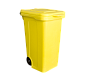 Контейнер пластмассовый хозяйственный для мусора 120л (цвета в ассортименте) фото3