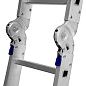 Лестница-трансформер алюм. шарнирная, 2х4+2х5 ступ, 5220мм, слож.1500х340х280мм, (97884) СИБРТЕХ фото11