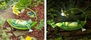 Фигура садовая ЧУДЕСНЫЙ САД 519 "Лягушонок на солнышке" с фонариком на солнеч.батарее, полирезина