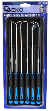 Крюки с рукояткой длинные (набор 6пр)(G02706) GEKO