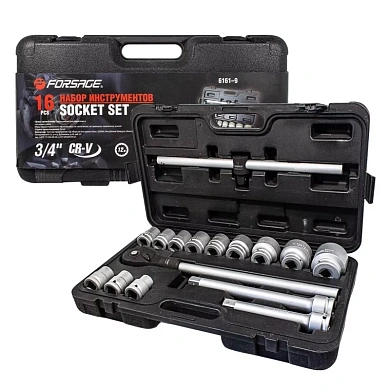Набор головок 16пр. 3/4" (12гр.)(17,19,21,24,27,30,32,33,36,41,46,50)(RF-6161-9) RockFORCE
