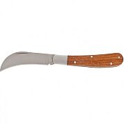 Нож садовый складной, изогнутое лезвие, 170 мм, деревянная рукоятка (79001) PALISAD