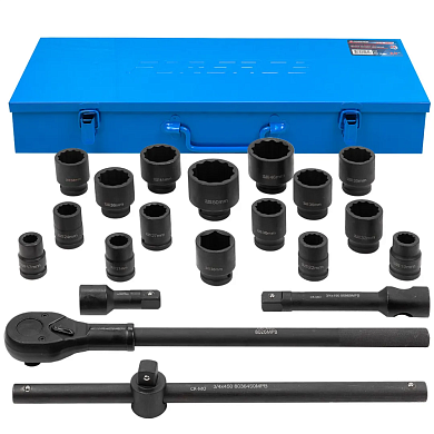 Набор головок ударн. 3/4", 21пр., (12гр.)(F-6212-9MPB) Forsage