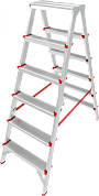 Лестница-стремянка алюм. двухсторон. проф. NV3120 (2х6 ступ. 132см, 6.6кг) Новая высота