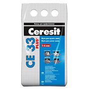 Фуга цементная CE 33 Plus CERESIT (внутр.; 1-6 мм) серебряно-серая (04), 2 кг