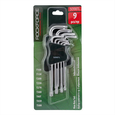Набор ключей TORX длинных 9пр. Т10Н-Т50Н (RF-5098TL) RockFORCE