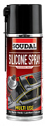 Силиконовая смазка  Silicone Spray аэрозоль 400 мл, SOUDAL