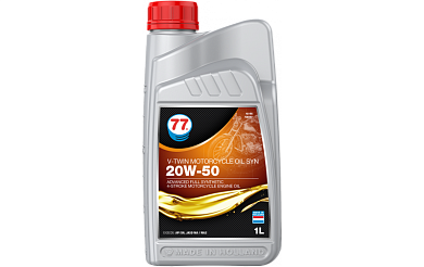 Масло моторное синтетическое 1 л, V-Twin Motorcycle Oil Syn 20W-50 (708292) 77 Lubricants