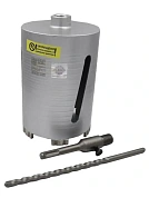 Коронка алмазная сегментная (подрозетник) 112мм, 150мм, SDS-plus/М16 (сух. св.)(HD311) HILBERG LASER