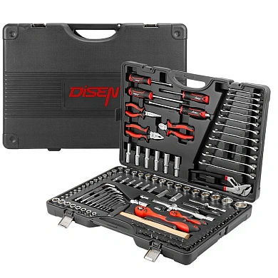 Набор инструментов 122пр. 1/4'', 1/2'' (6гр.)(4-32мм)(DS38901) DISEN