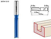 Фреза пазовая прямая, удлиненная, D= 12мм, рабочая длина-51мм, хв.-12 мм (28754-12-51) ЗУБР