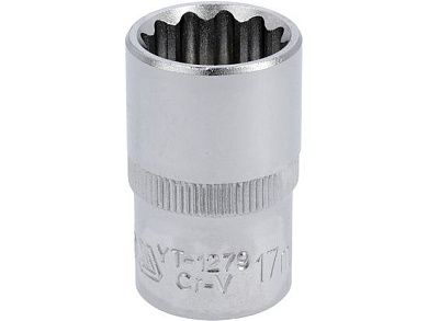 Головка 1/2" 17мм L38мм 12гр. CrV (YT-1279) YATO