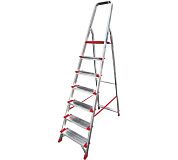 Лестница-стремянка алюм. с дугой и складн. площадкой NV3112 (7 ступ. 151/225см, 7.7кг) Новая высота