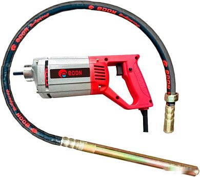 Вибратор глубинный Edon CV-35/1100 (1.1 кВт, 220 В, 1300 об/мин) + вал гибкий 1.4м + наконечник 35мм