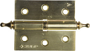 Петля дверная разъемная "ЭКСПЕРТ", 1 подшипник, цвет мат. латунь (SB), левая, с крепежом, 75х63х2,5мм,2шт (37605-075-3L) ЗУБР