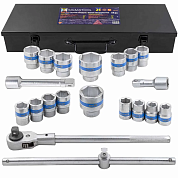 Набор инструментов 21пр. 3/4" (6гр.)(19-50мм), в метал.(Sigmatool-6212-5) SIGMATOOL