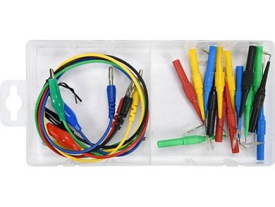 Комплект проводов и контактных наконечников для мультиметра, набор 20шт. (YT-73079) YATO