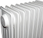 Радиатор масляный открытый BB-20T (2.1 кВт 9 секций 220В 23 м2 белый) Oasis фото4