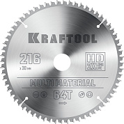 Диск пильный 216х30х64Т по алюминию "Multi Material" (36953-216-30) KRAFTOOL