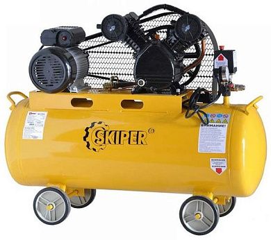 Воздушный компрессор SKIPER IBL3100V (до 300 л/мин, 8 атм, 100 л, 230 В, 2.2 кВт)