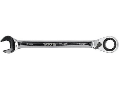 Ключ комбинированный с трещоткой с переключением 12мм (YT-1655) YATO
