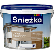 Краска фасадная Sniezka EXTRA FASADOWA, белая, 10.0л