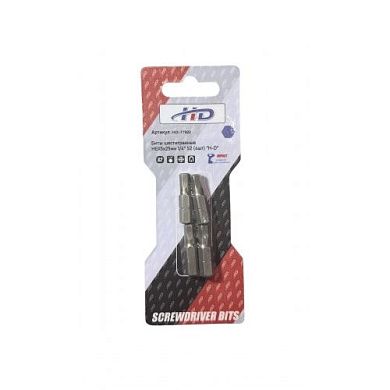 Биты шестигранные HEX5x25мм 1/4" S2 (4шт) (HD-77922) H-D