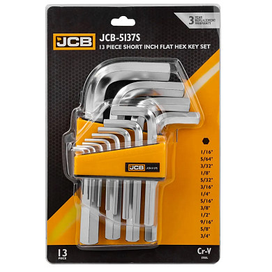 Набор ключей шестигранных 13пр. 1/16''-5/16'' (JCB-5137S) JCB