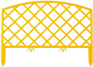 Забор декоративный "ПЛЕТЕНЬ", 24x320см, желтый (422207-Y) Grinda