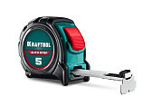 Рулетка 5м/19мм, автостоп, нейлон. двухстор. полотно, магн. "AutoStop" (3412-5-19_z01) KRAFTOOL