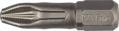 Биты "X-DRIVE" торсионные кованые, обточенные, KRAFTOOL 26123-3-25-2, Cr-Mo сталь, тип хвостовика C