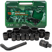 Набор головок ударн. 15пр. 3/4", 1" (12гр.)(RF-6154-5MPB) RockFORCE