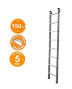 Лестница односекционная алюмин. приставная индустр. NV5210 (8 ступ. 224см, 4кг) Новая Высота