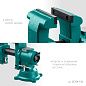 Тиски слесарные стальные 150мм "3D-STEEL" (32704-150) KRAFTOOL фото6