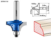Фреза кром. калев. №1, D= 31,8мм, раб. дл.-15мм, рад.-9,5мм, хв.-8мм, d-9,5мм (28700-31.8) ЗУБР