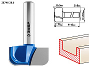 Фреза пазовая фасонная №7, D= 28,6мм, рабочая длина-13мм, радиус-5мм, хв.-8 мм (28746-28.6) ЗУБР