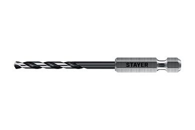 Сверло по металлу ц/х 4.0х43х98 мм, HSS, хв. HEX 1/4", класс A1 "IMPACT READY" (29603-4) STAYER