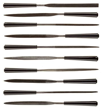 Надфили с пластмассовой ручкой, 100мм, 10шт "MASTER" (16011-H10_z01) STAYER