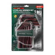 Набор ключей шестигранных "Premium" 13пр. 2-19 мм (RF-5137 PREMIUM) RockFORCE