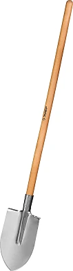 Лопата штыковая из нержавеющей стали, деревянный черенок, "Мастер-НС" (39443) ЗУБР