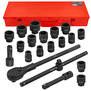 Набор головок ударн. с трещ. 3/4" 17-50мм 6гр. 21пр. (FK-6212-5MPB) FORCEKRAFT