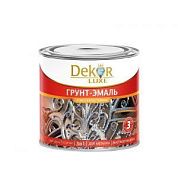 Грунт-эмаль 3 в1 "DEKOR" вишневая 1.9 кг