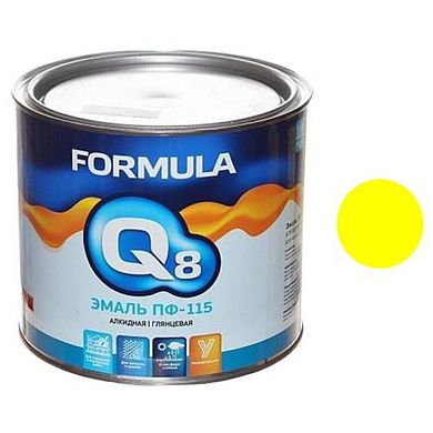 Эмаль ПФ-115 "Formula Q8" желтая 1,9 кг