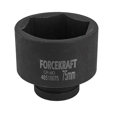 Головка ударн. 1" 75мм глубокая 6гр. (FK-48510075) FORCEKRAFT