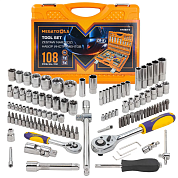 Набор инструментов 108пр. 1/4'', 1/2'' (6гр.)(4-32мм)(MT-41082-5) MEGATOOLS
