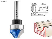 Фреза паз. фасон. с подшип., D= 22мм, раб. дл.-13мм, рад.-3,2мм, хв.-8мм, d-22мм (28747-22) ЗУБР