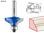 Фреза кром. калев. №3, D= 35мм, раб. дл.-15мм, рад.-5,5мм, хв.-8мм, d-12,7мм (28703-35) ЗУБР