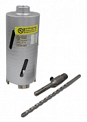 Коронка алмазная сегментная (подрозетник) 72х150мм, SDS-plus/М16 (сухое сверл.)(HD372) HILBERG LASER