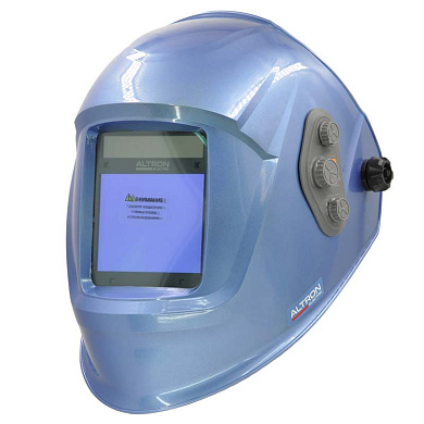 Сварочная маска ALTRON electric Thor 8000 PRO (blue) (4 сенсора; 1/1/1/2; 100х80мм; DIN 4/5-9/9-13),